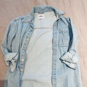 Zara denim jacket sweater